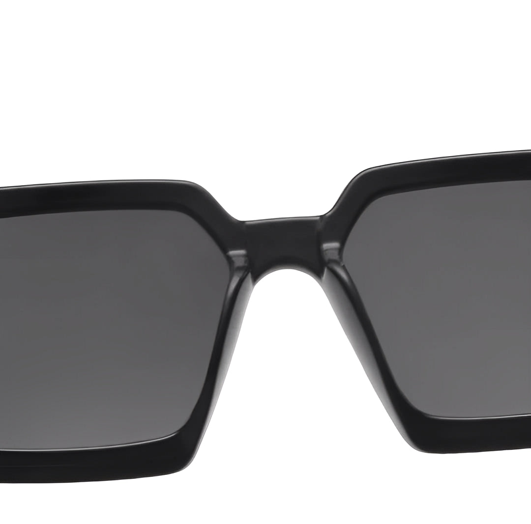 Mens Millionaire Style Sunglasses Oversized Rapper All Black Iconic Celeb Square Retro Hip Hop Shades Glasses