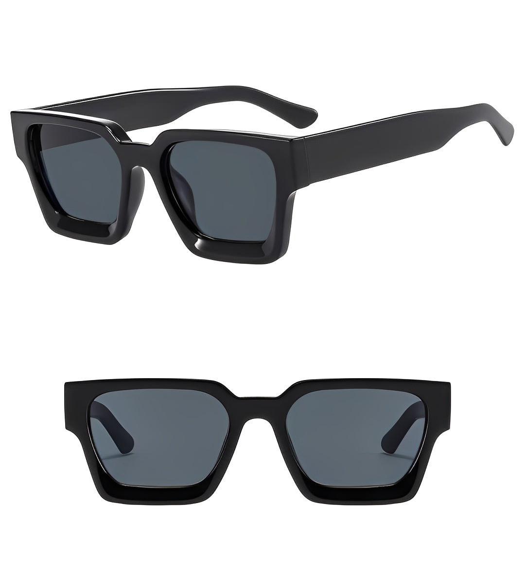 Mens Millionaire Style Sunglasses Oversized Rapper All Black Iconic Celeb Square Retro Hip Hop Shades Glasses