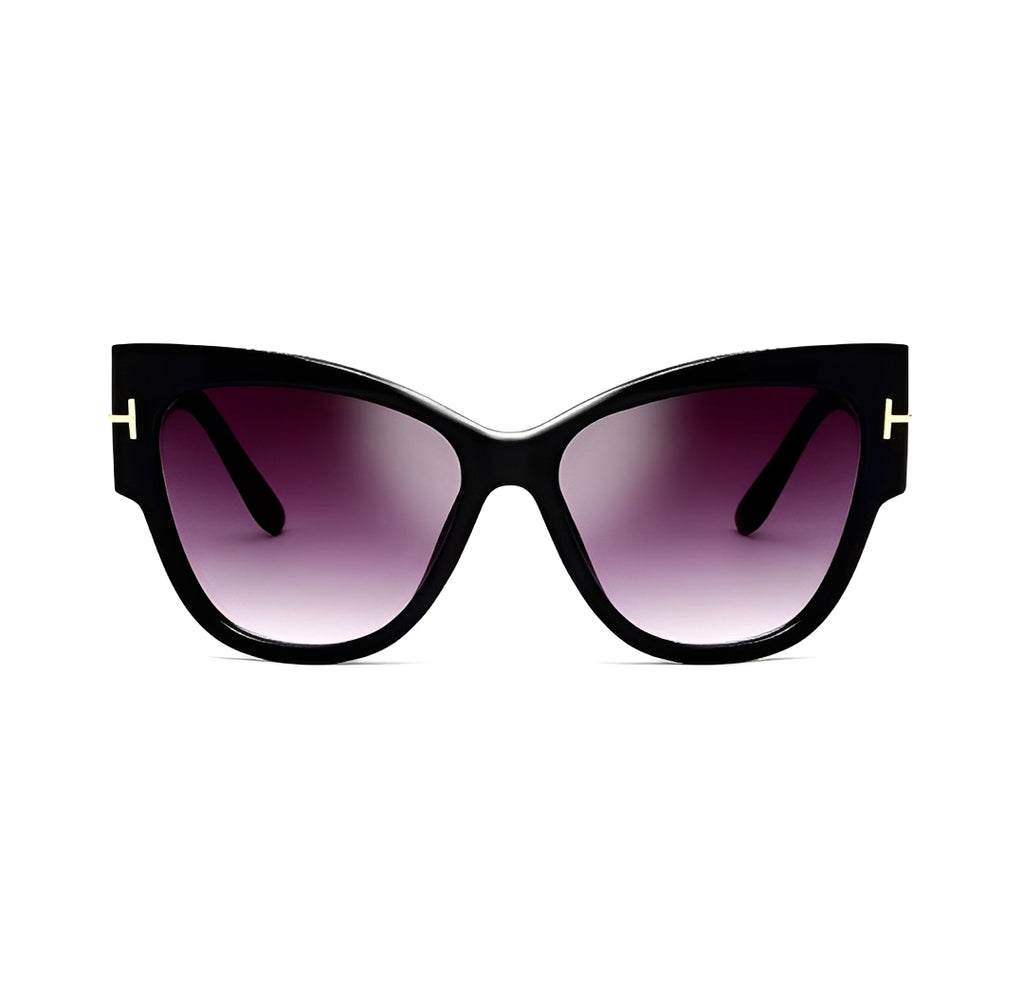 Black Cateye Sunglasses Marilyn Oversized Designer Celeb 1950's Cat Eye Retro Ibiza Festival Occasional