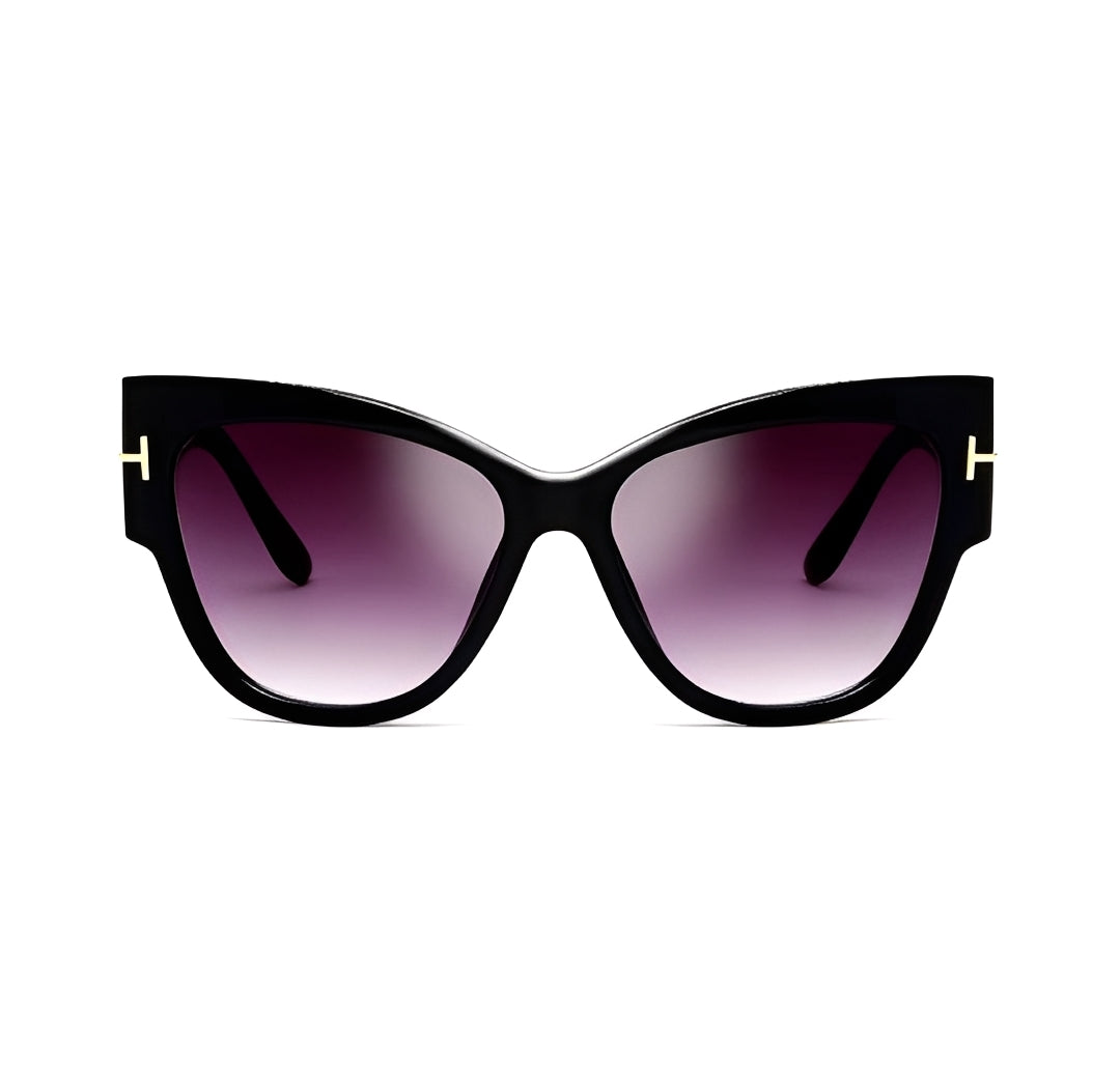 Black Cateye Sunglasses Marilyn Oversized Designer Celeb 1950's Cat Eye Retro Ibiza Festival Occasional