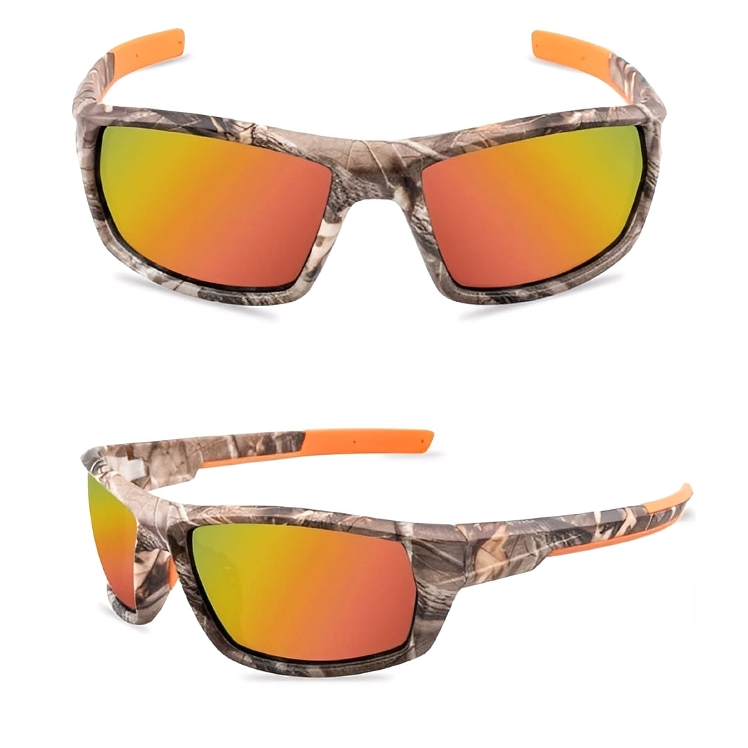 Red Mirror Carp Fishing Glasses Camo Angling Goggles/Unisex Camouflage Outdoor Sports Eye-wear