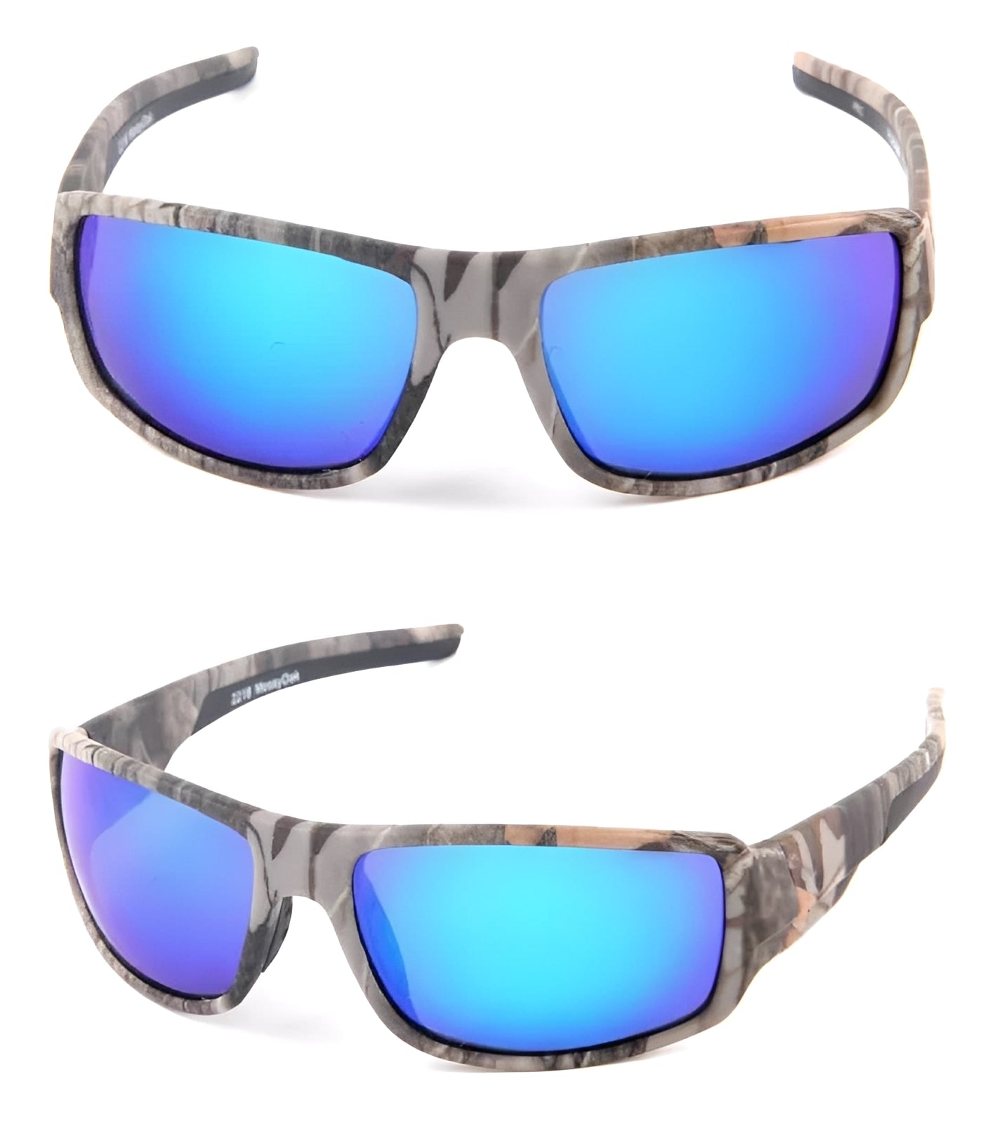 Blue Mirror Carp Fishing Glasses Camo Angling Goggles/Unisex Camouflage Outdoor Sports Eye-wear