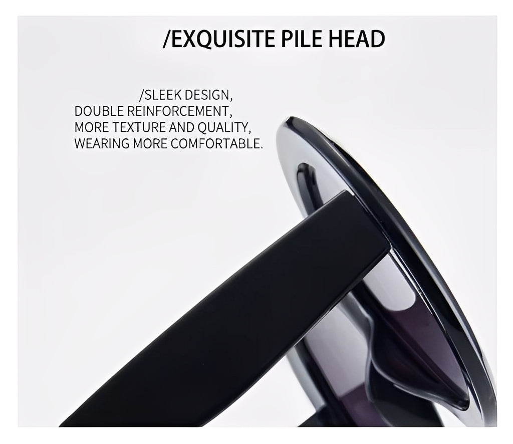 Oversized Celebrity Circle Sunglasses Huge Round Frame for Women Lightly Tinted dark to Grey Lens