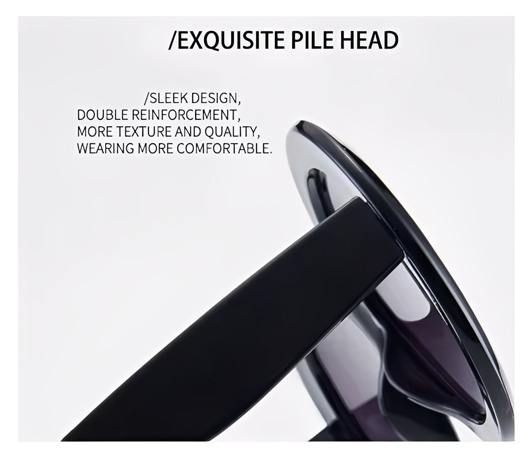 Oversized Celebrity Circle Sunglasses Huge Round Frame for Women Lightly Tinted dark to Grey Lens