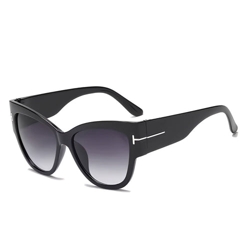 Black Cateye Sunglasses Marilyn Oversized Designer Celeb 1950's Cat Eye Retro Ibiza Festival Occasional