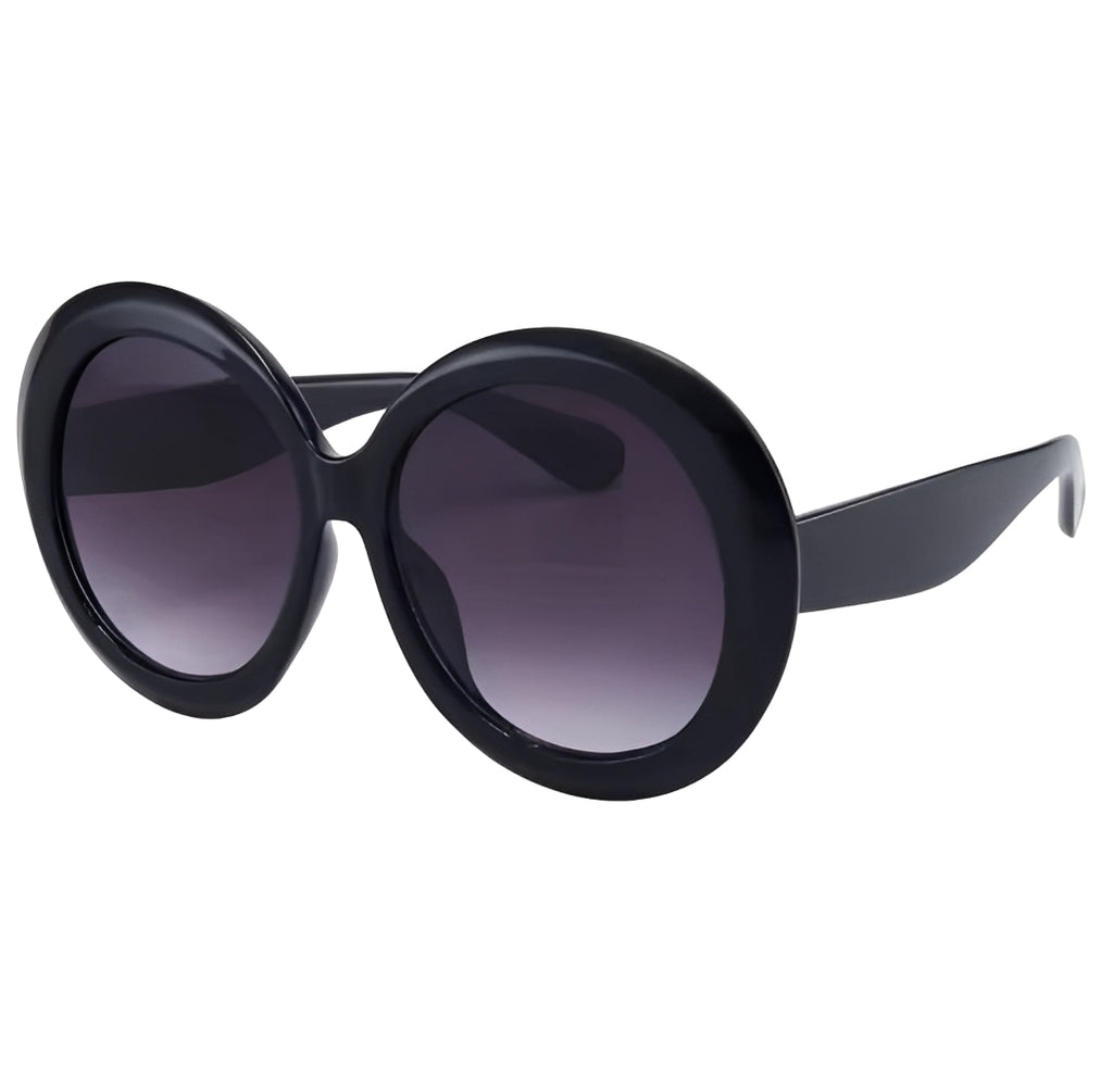 Oversized Celebrity Circle Sunglasses Huge Round Frame for Women Lightly Tinted dark to Grey Lens