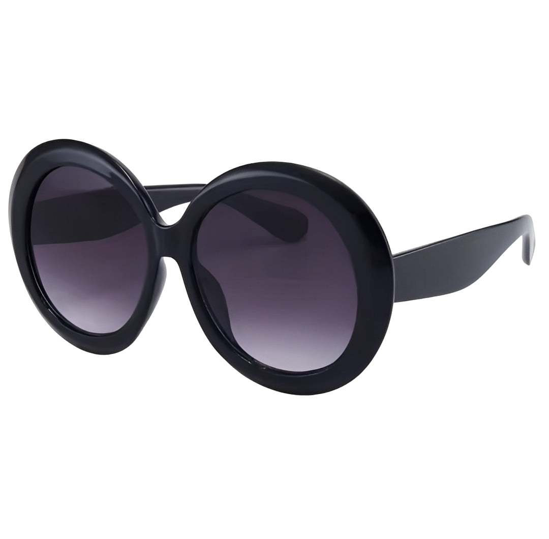 Oversized Celebrity Circle Sunglasses Huge Round Frame for Women Lightly Tinted dark to Grey Lens