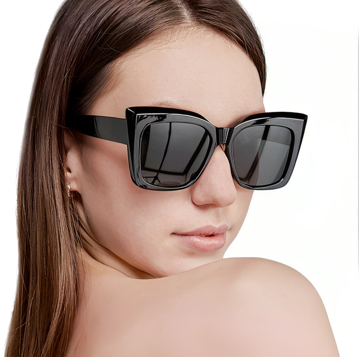 All Black Funeral Oversized Retro Vintage Cat Eye Celeb Style Sunglasses for Women Wide Frame, UK 2025 Fashion Catwalk Designer Styling
