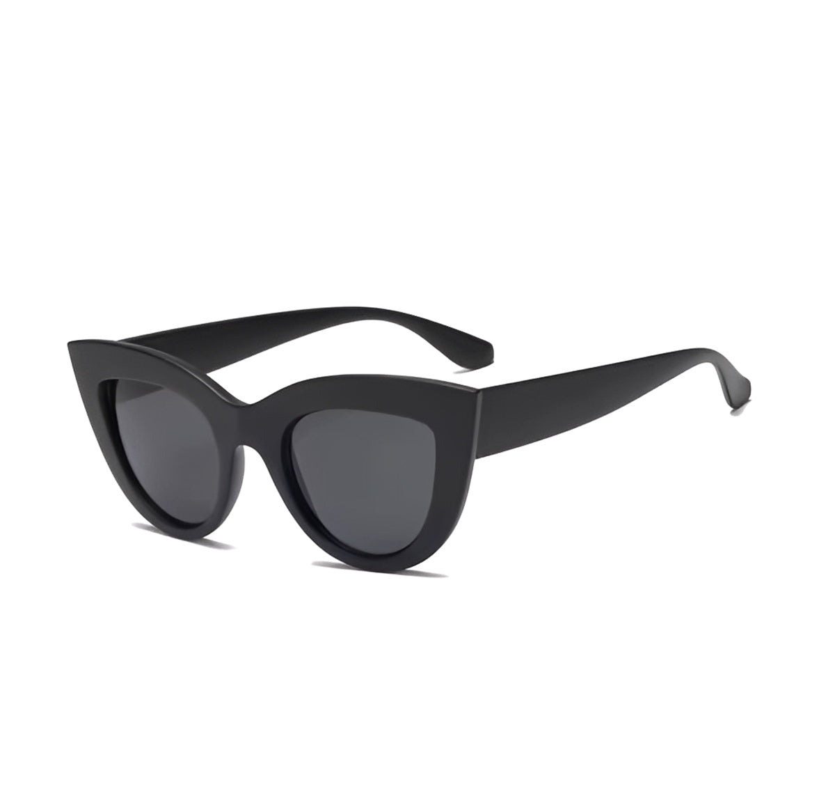 Black Sand Cat Eye Sunglasses Oversized Women Ladies Retro Cat Eye Edgy Silhouette Brand Design