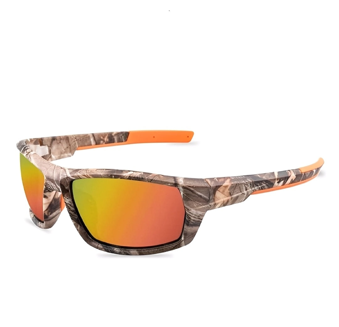 Red Mirror Carp Fishing Glasses Camo Angling Goggles/Unisex Camouflage Outdoor Sports Eye-wear