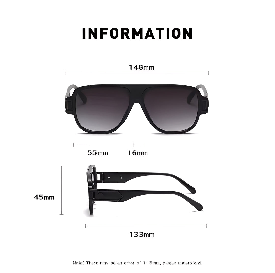 Gradient Black Visor Sunglasses Dark Tint Lenses Single Lens Frame Fashion Glasses Futuristic Shield Design