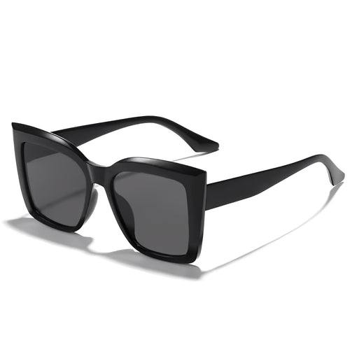 All Black Funeral Oversized Retro Vintage Cat Eye Celeb Style Sunglasses for Women Wide Frame, UK 2025 Fashion Catwalk Designer Styling